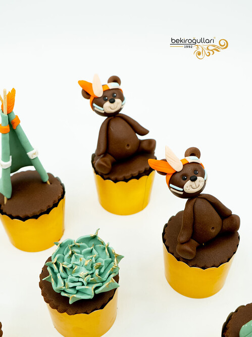 Sukulent Detaylı Cupcake