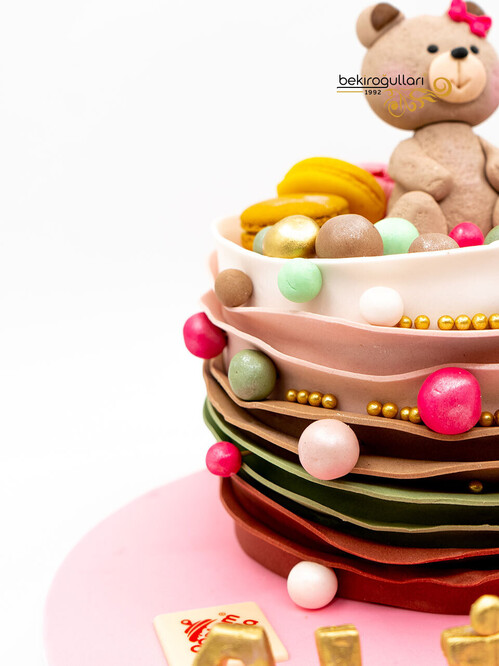 Süslemeli Ayı Butik Pasta