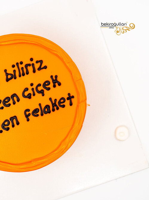 Turuncu Naked Sıvama Pasta
