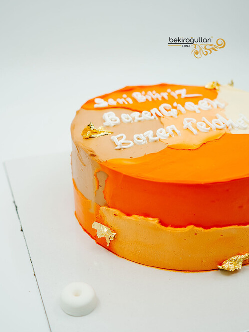 Turuncu Tonları Naked Sıvama Pasta