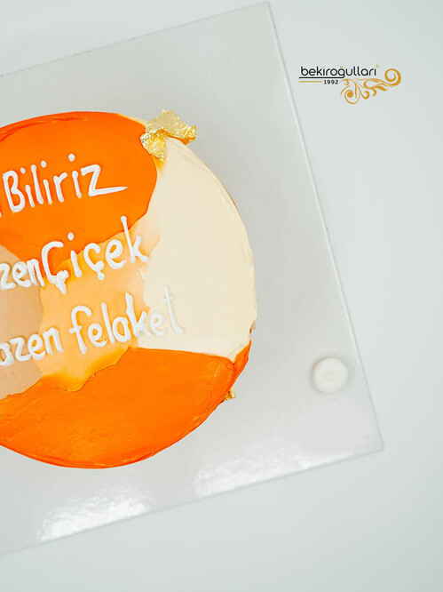 Turuncu Tonları Naked Sıvama Pasta