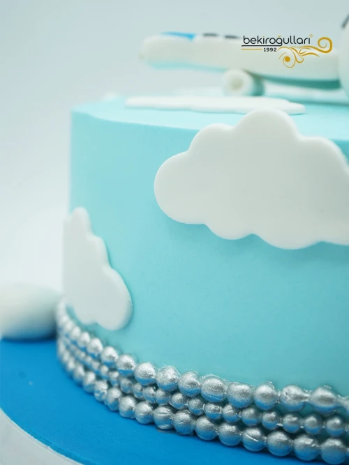 Uçak Figürlü Butik Pasta