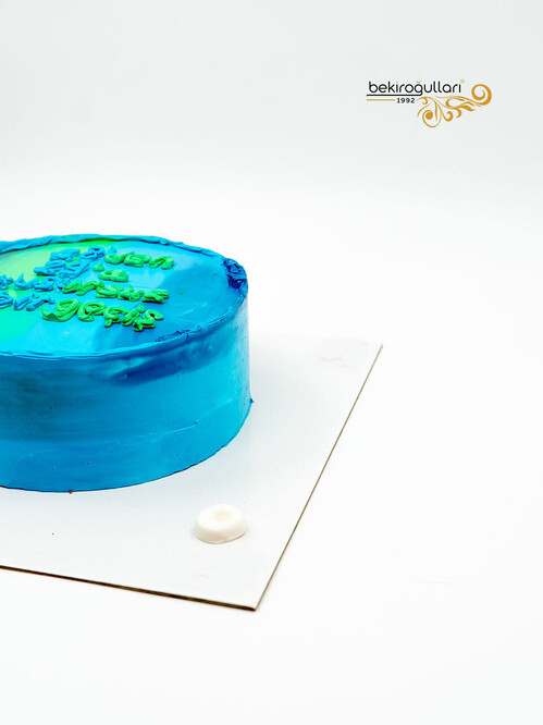 Yeşil Mavi Naked Sıvama Pasta