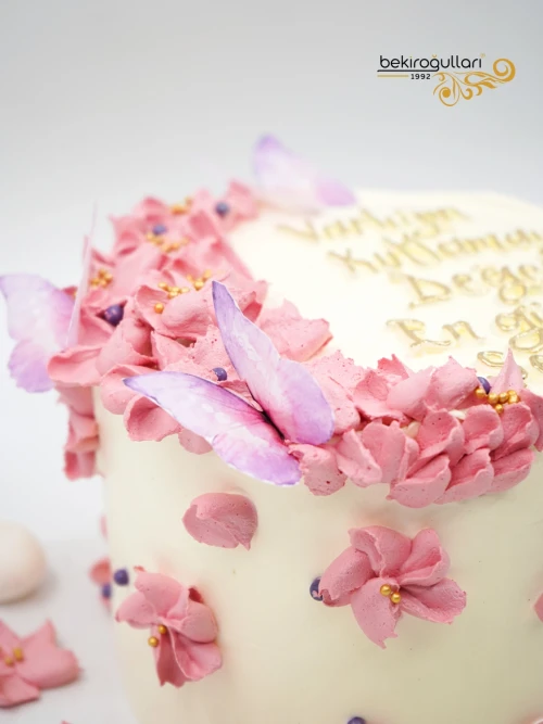 Kelebek Ve Çiçek Detay Naked Pasta