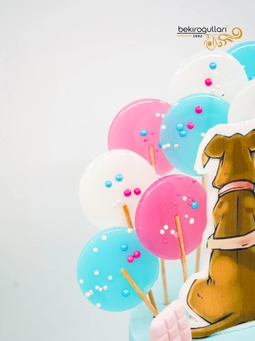 Kız Çocuk Ve Köpek Tasarım Pasta