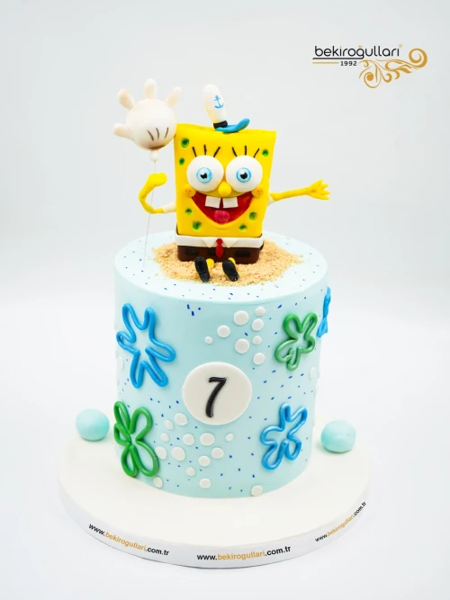 Sünger Bob Tasarım Pasta