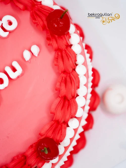 Vişne Detay Pembe Naked Cake