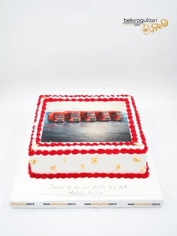 Marka Özel Tasarım Kare Resimli Pasta