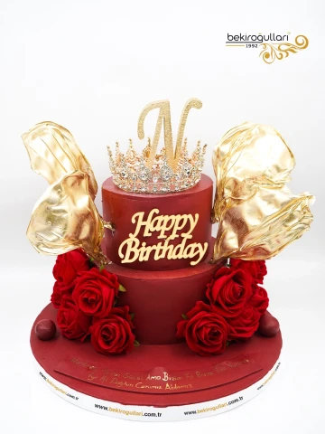 Taç Ve Gül Detay Konsept Pasta