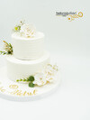 Beyaz Çiçekli Butik Pasta