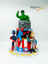 Süper Kahramanlar Tasarım Pasta