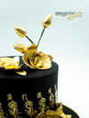 Yaldızlı Çiçek Model Konsept Doğum Günü Pastası