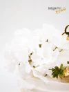 Beyaz Çiçek Gold Butik Pasta