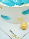 Beyaz ve Mavi Naked Cake