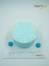 Papatya Süslemeli Mavi Naked Cake