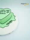 Yazı Detaylı Yeşil Pasta