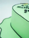 Yazı Detaylı Yeşil Pasta