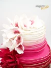 Pembe Çiçek Detay Tasarım Pasta