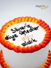 Sarı Kırmızı Detay Sıvama Pasta