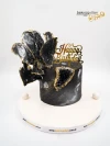 Siyah Ve Gold Tasarım Butik Pasta